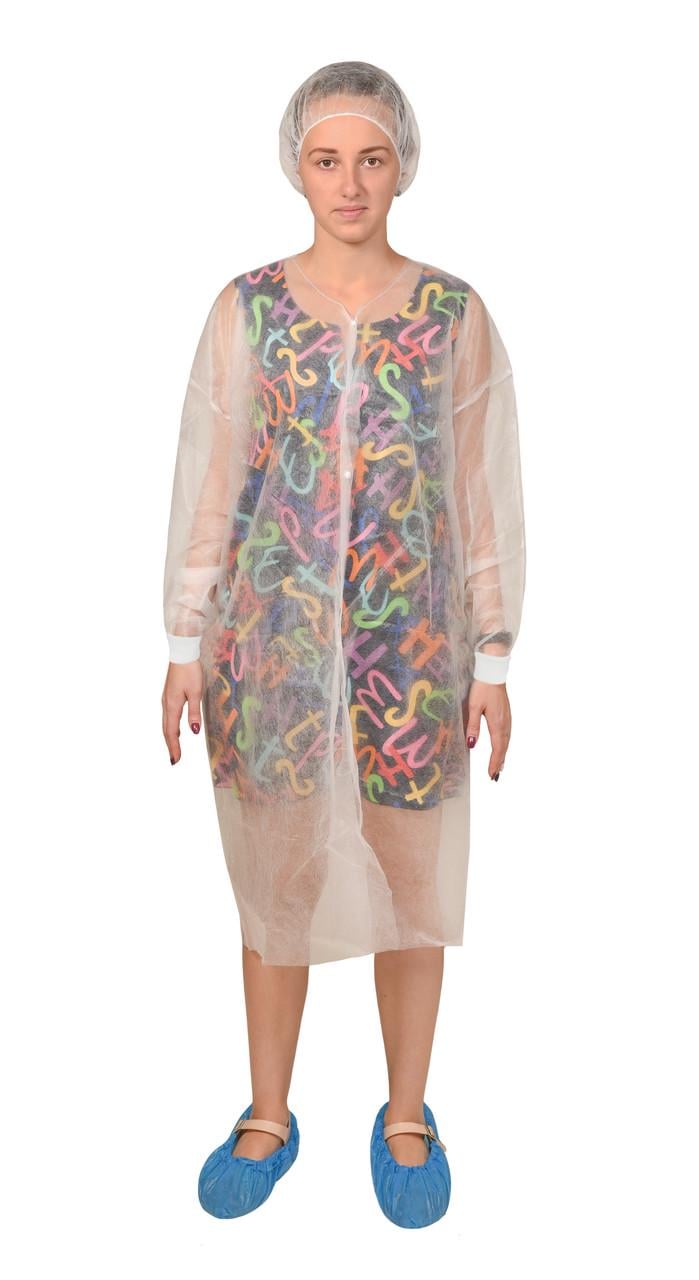 Халат медицинский POLIX PRO&MED с трикотажным манжетом XXL Белый (2538725848)