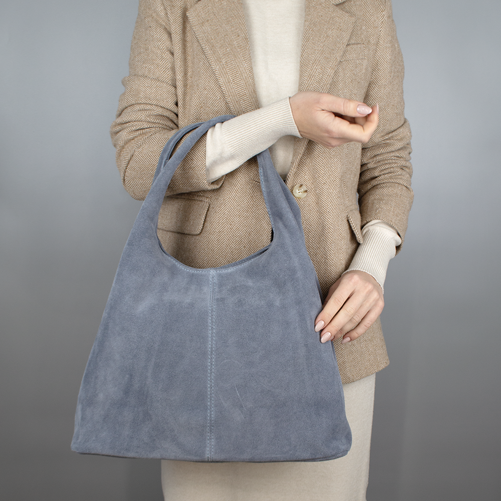 Сумка-шопер жіноча замшева Virginia Conti 03790 Джинсовий (2385341317) - фото 2 Сумка-шопер жіноча замшева Virginia Conti 03790 Джинсовий (2385341317) - фото 2