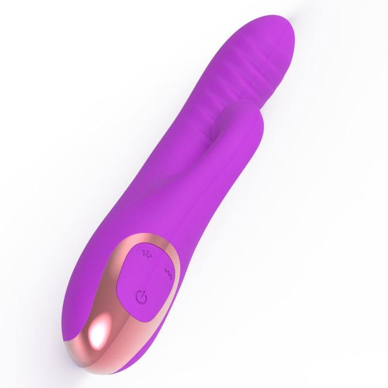 Вибратор с эффектом всасывания и имитацией куннилинга (purple_OL_SV01)