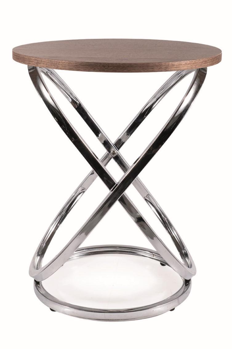 Журнальний столик Signal EOS E 45 см Горіх/Хром (EOSEORCH) - фото 2