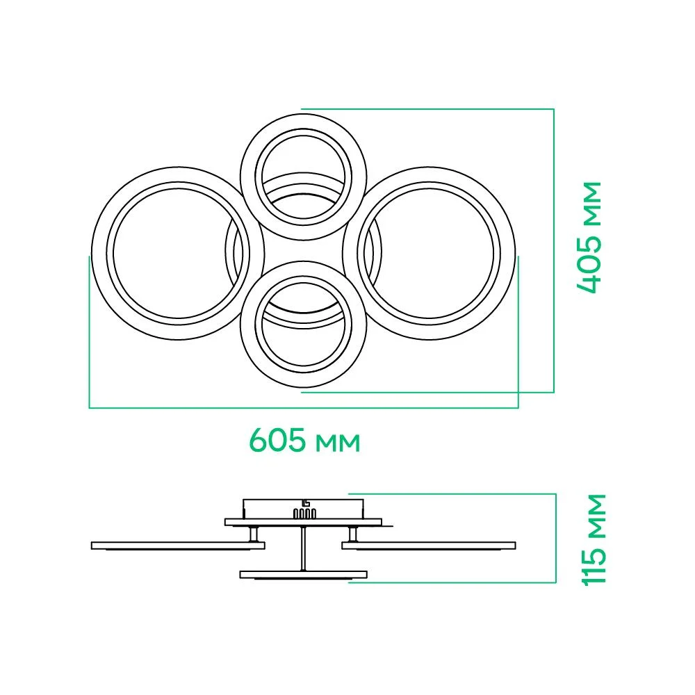 Люстра ARDERO AL6450ARD SOFT R 72W Белый (80249) - фото 3