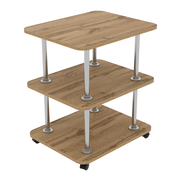 Стол журнальный на колесиках Континент ТМ-4 55х45х70 см Дуб аппалачи (28177700) - фото 1