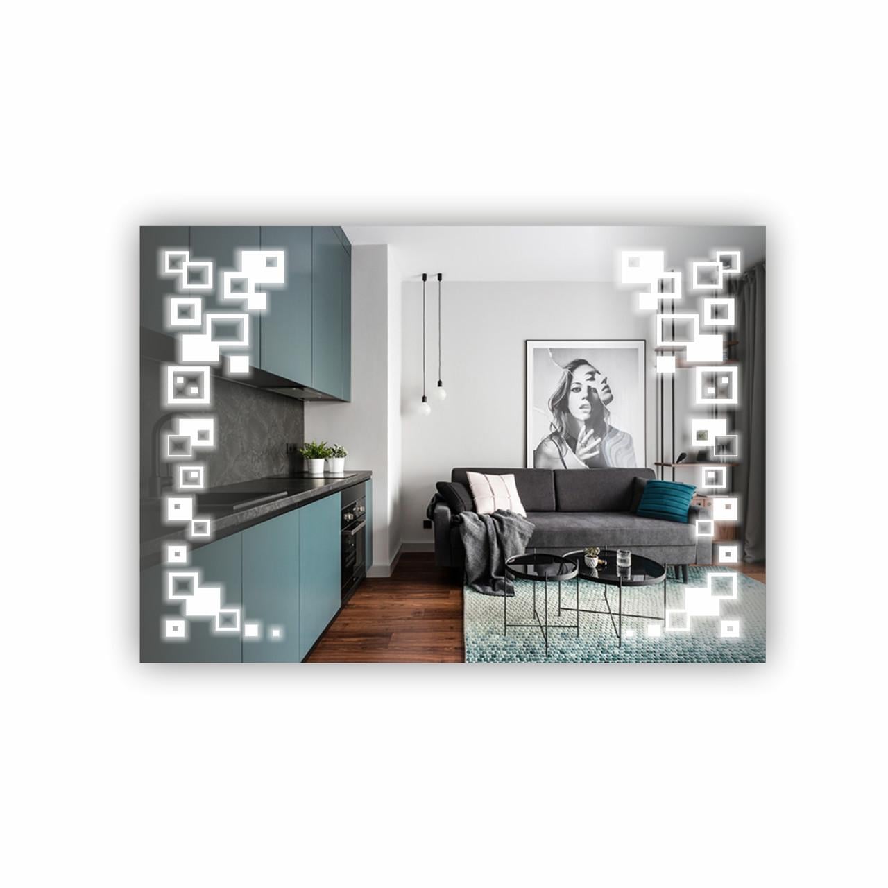 Зеркало для ванной комнаты с LED подсветкой SR-091 1000х700 мм