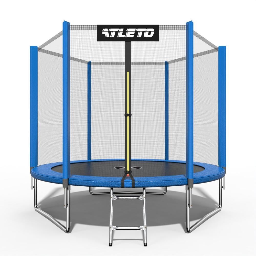 Батут детский Atleto с сеткой и стремянкой 312 см Синий (42400471)