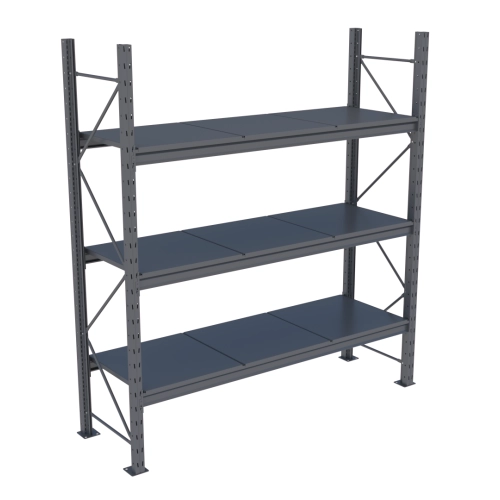 Стеллаж Modern-Expo Mini Rack с металлическими полками основная секция 3 уровня 2127х1850х615 мм (3-3-15)