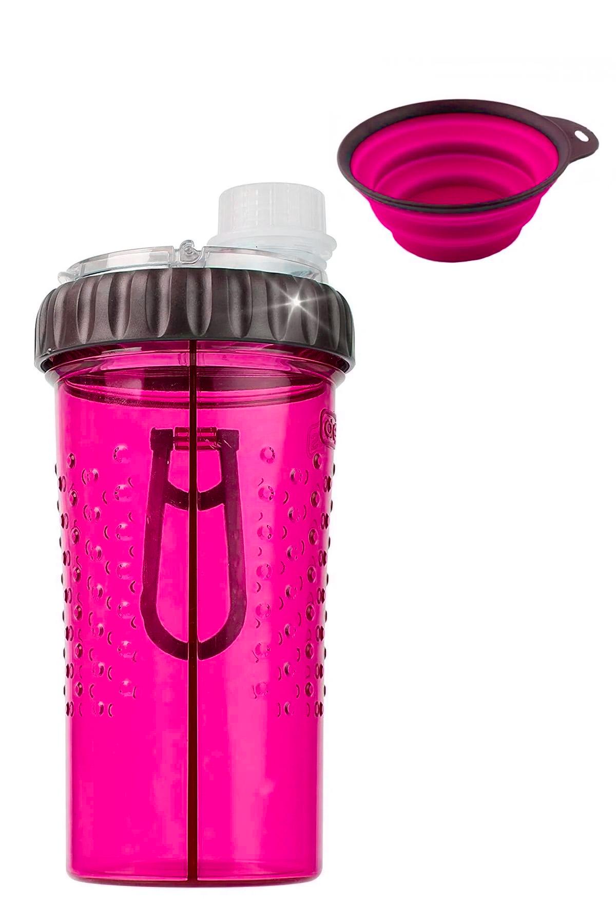 Поилка для собак прогулочная BRS 2в1 720 мл Pink (512293164)