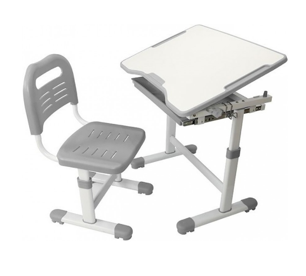 Набір шкільна парта і стілець з регулюванням висоти Fundesk Sole Grey Сірий - фото 3 Набір шкільна парта і стілець з регулюванням висоти Fundesk Sole Grey Сірий - фото 3