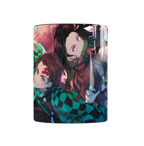 Чашка хамелеон с принтом Demon Slayer 330 мл Black (127471)