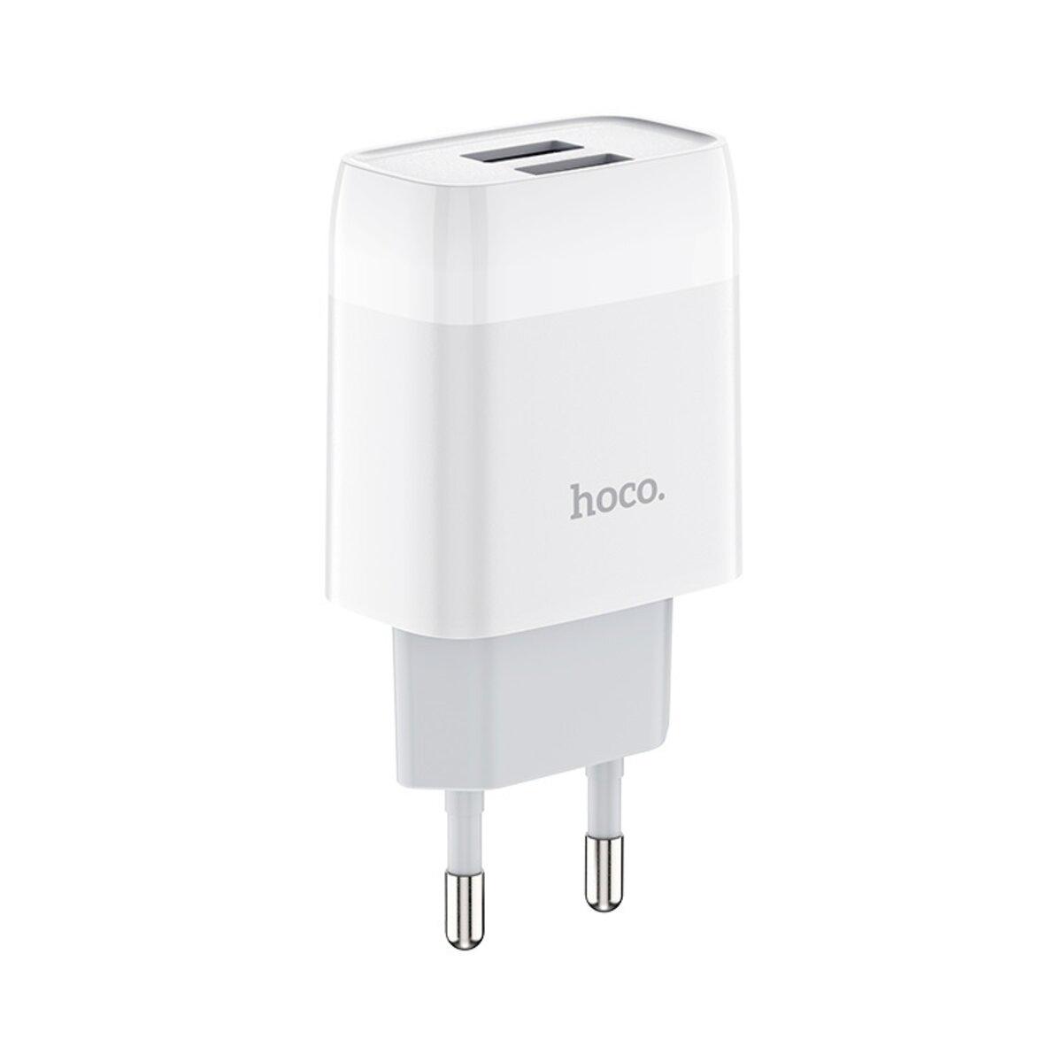 Зарядний пристрій Hoco C73A Glorious Dual Port Charger 2xUSB 2,4 A White (6931474712912)
