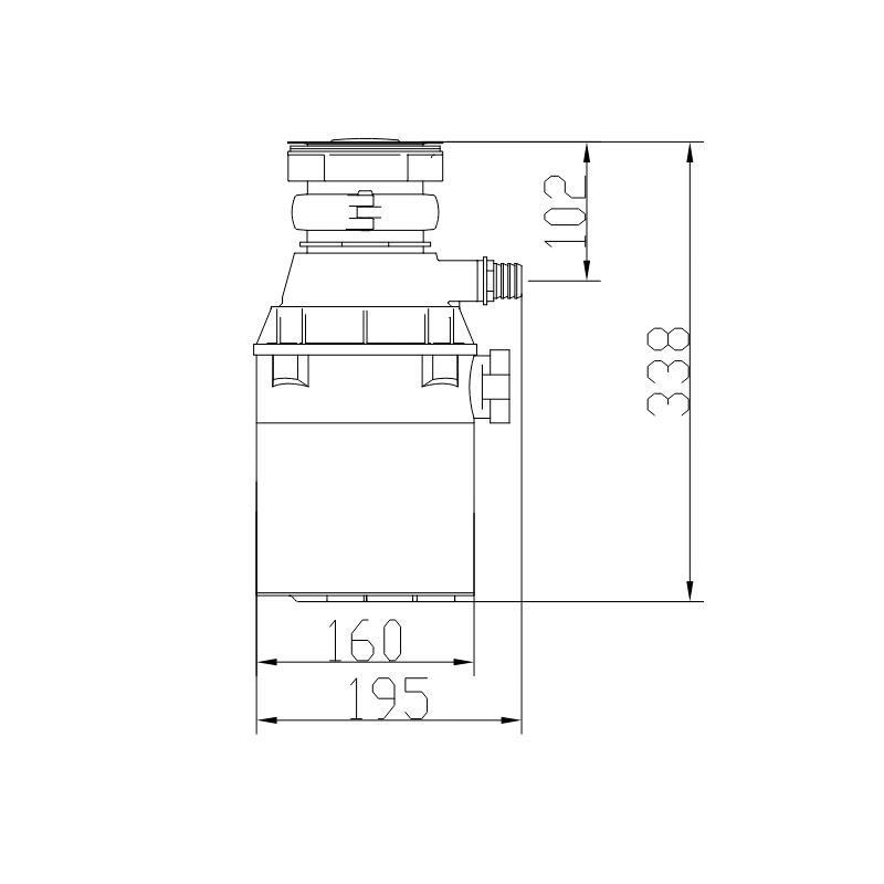 Подрібнювач харчових відходів MIXXUS GD-03-0,75 560 Вт (OL-MX1570) - фото 2