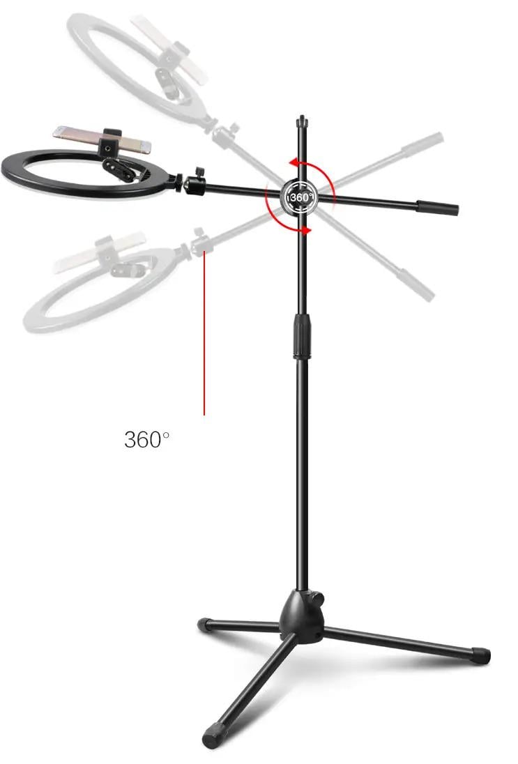 Стойка напольная с кольцевой LED лампой 30 см (FL30) - фото 6 Стойка напольная с кольцевой LED лампой 30 см (FL30) - фото 6
