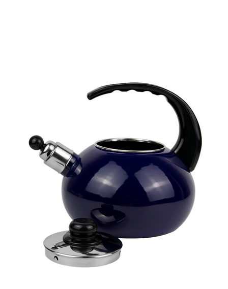 Чайник эмалированный со свистком 2,5л Синий (1039С) - фото 2 Чайник эмалированный со свистком 2,5л Синий (1039С) - фото 2