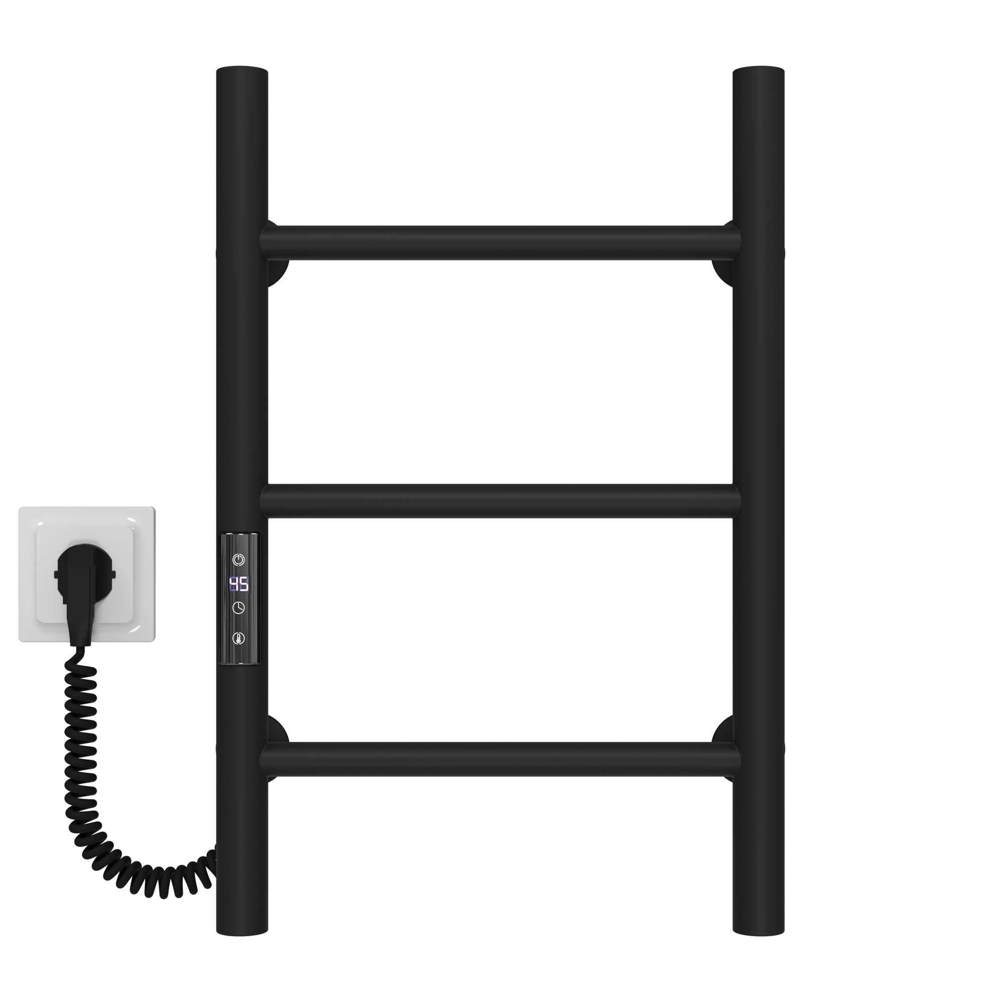 Рушникосушарка електрична Deffi Оріон П3 JD03 ліве підключення нержавіюча сталь 500x400 мм Чорний (C.OR.40.50.3.E.B.L.1)