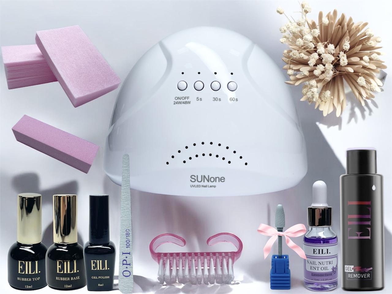 Стартовый набор для маникюра гель лаком лампа SunOne 48 Вт LED\UV каучуковая база/топ (081120nabn-3a) - фото 3 Стартовый набор для маникюра гель лаком лампа SunOne 48 Вт LED\UV каучуковая база/топ (081120nabn-3a) - фото 3