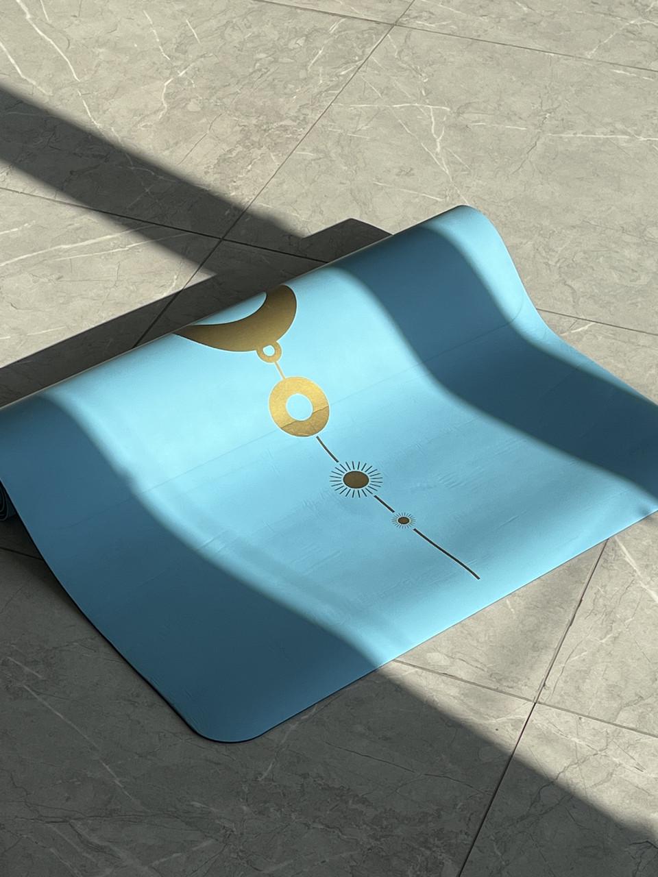 Коврик для йоги Lita Фазы луны PU премиальный каучуковый 183х68х0,5 см Голубой (13510860) - фото 4 Коврик для йоги Lita Фазы луны PU премиальный каучуковый 183х68х0,5 см Голубой (13510860) - фото 4