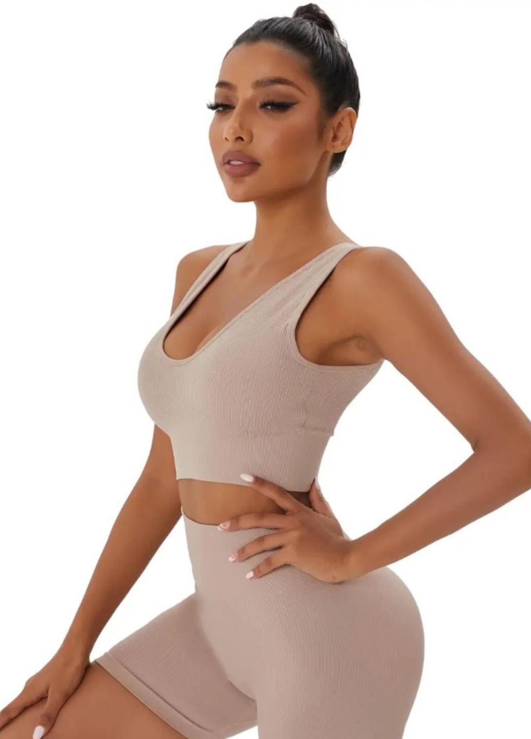 Топ спортивный женский Sport Elegance HS0011 в рубчик M Кофейный (1946-44-02) - фото 5 Топ спортивный женский Sport Elegance HS0011 в рубчик M Кофейный (1946-44-02) - фото 5