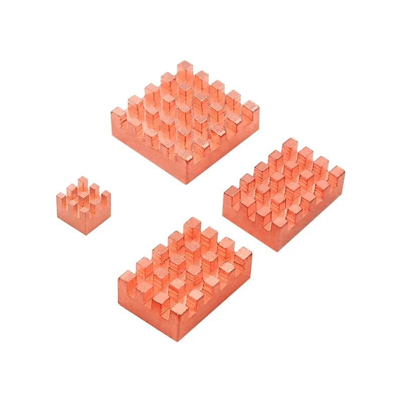 Радіатори охолодження CPU/RAM для одноплатного ПК Raspberry Pi 5/Plus мідь 4 шт. (00-00029734)
