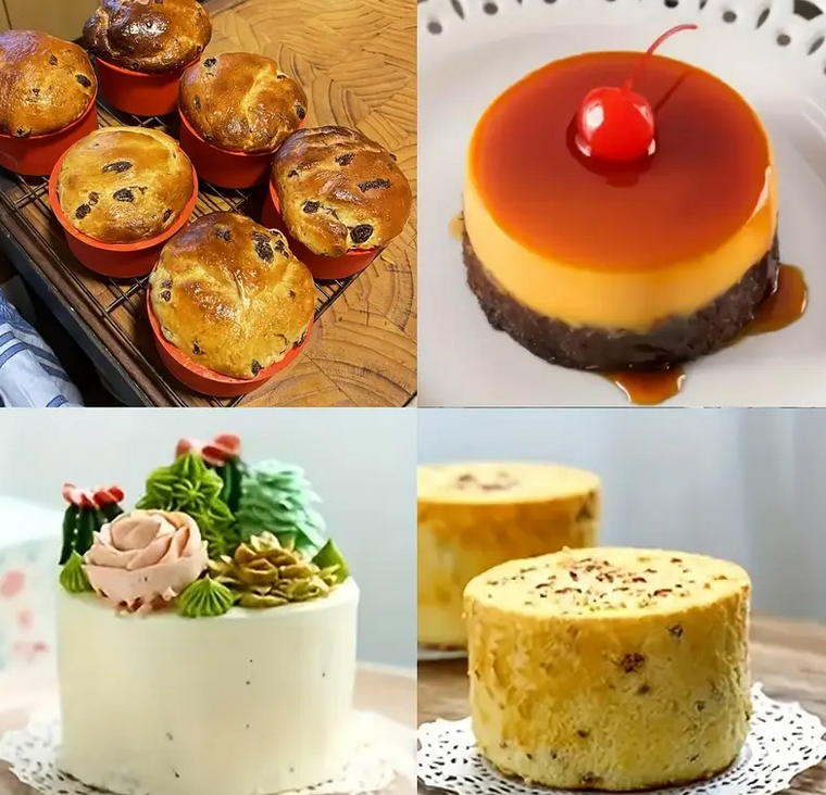 Форма силиконовая круглая для выпечки 10 см Коричневый (SAM-8977) - фото 11