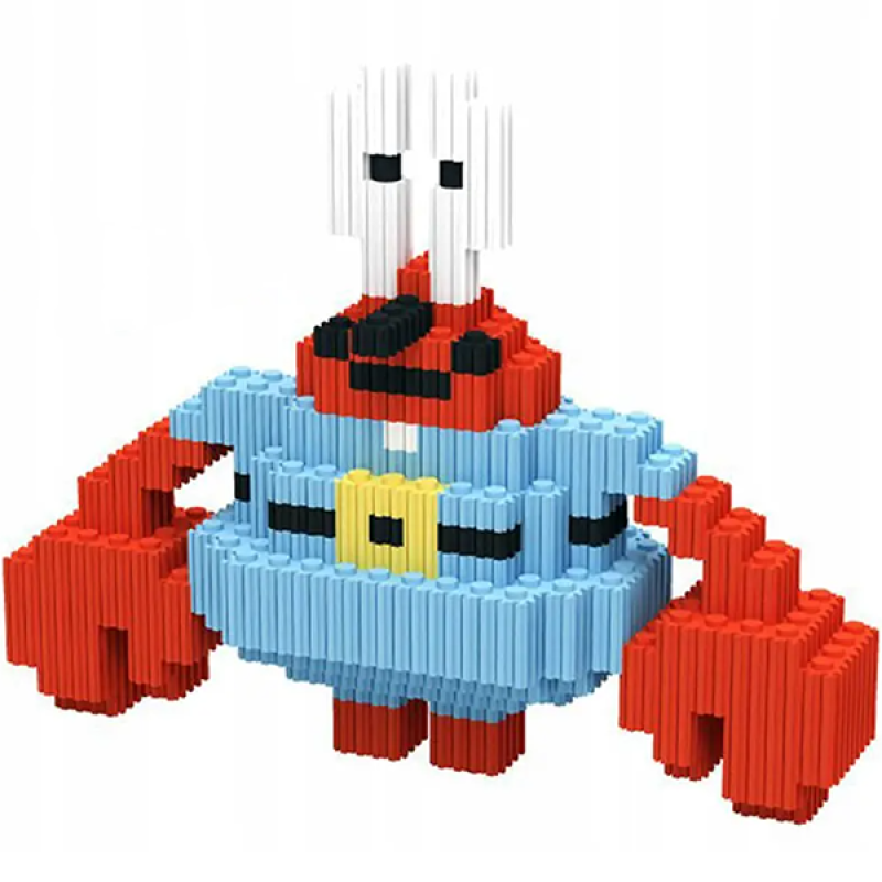 Конструктор фигурка Magic Blocks пиксели Мистер Крабс 235 деталей (ZK-34)