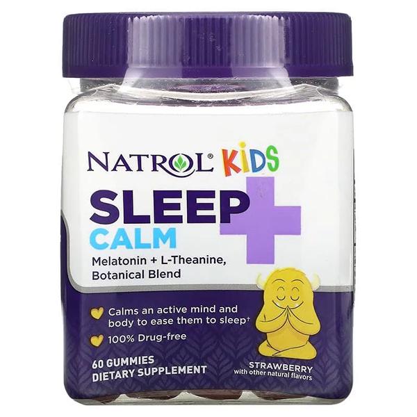 Комплекс для профилактики сна у детей Natrol Sleep + Calm 60 жевательных конфет Strawberry (000027047)