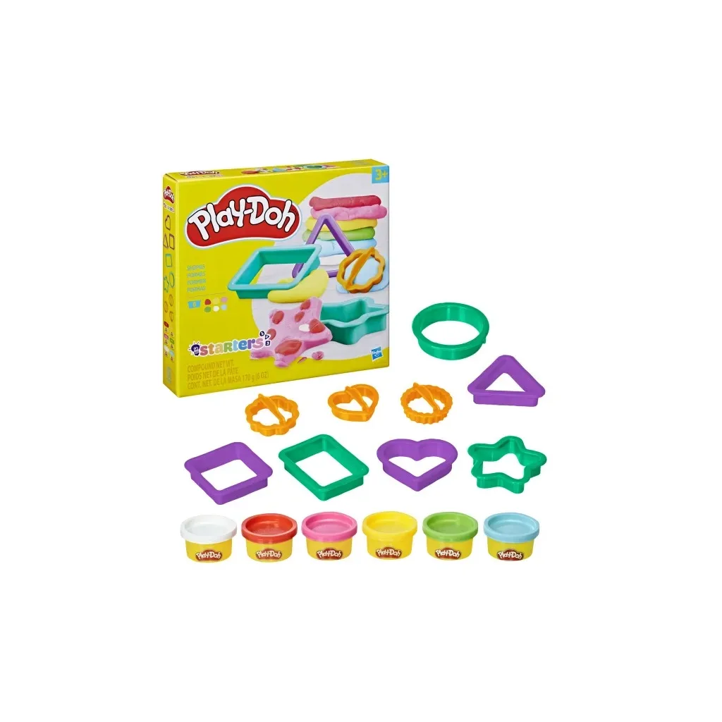 Набір пластиліну для творчості Hasbro Play-Doh Основи E8534 Fundamentals shape з формочками 170 г (E8530_E8534)