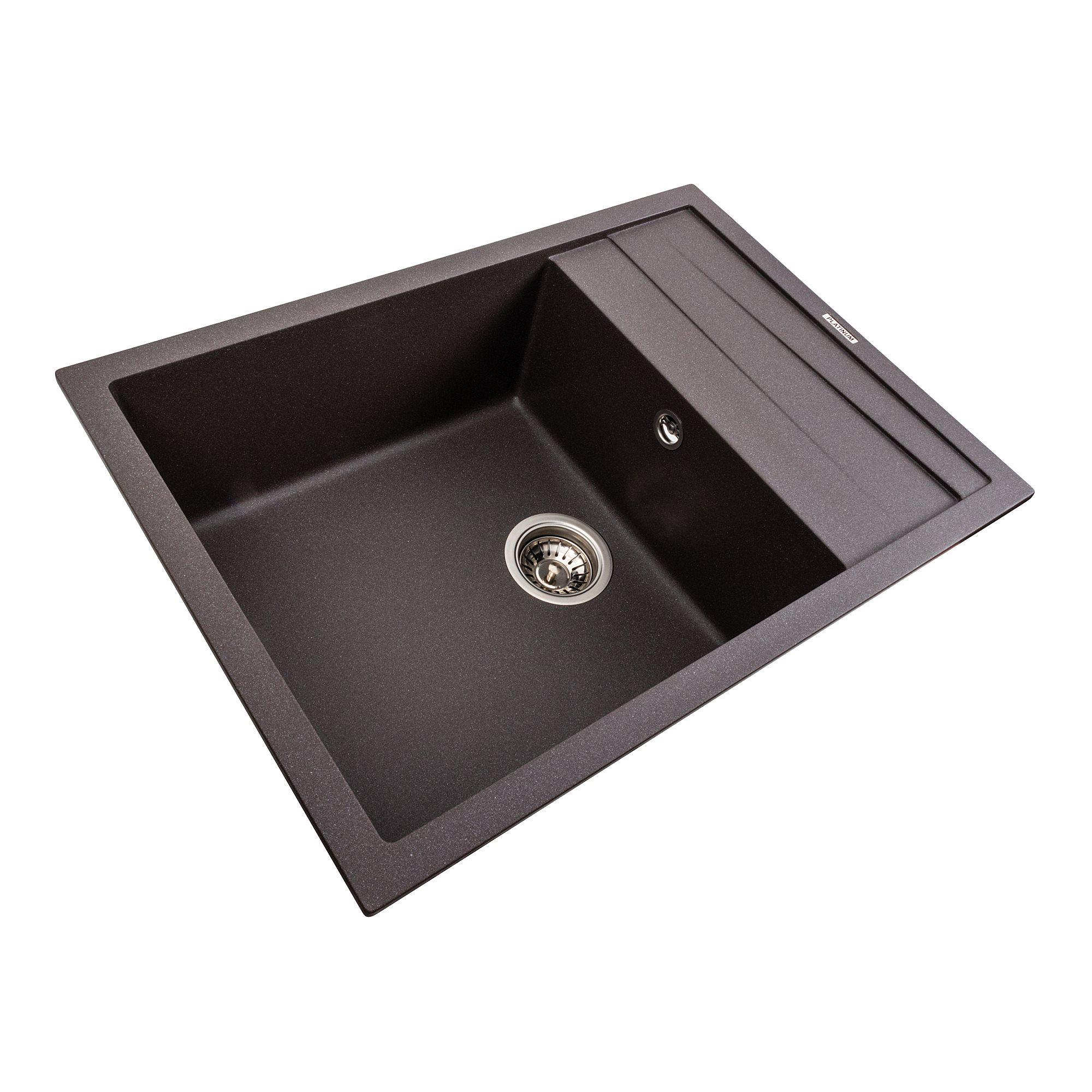 Мойка кухонная гранитная 7050 Cascada Platinum матовая Гренадин - фото 2