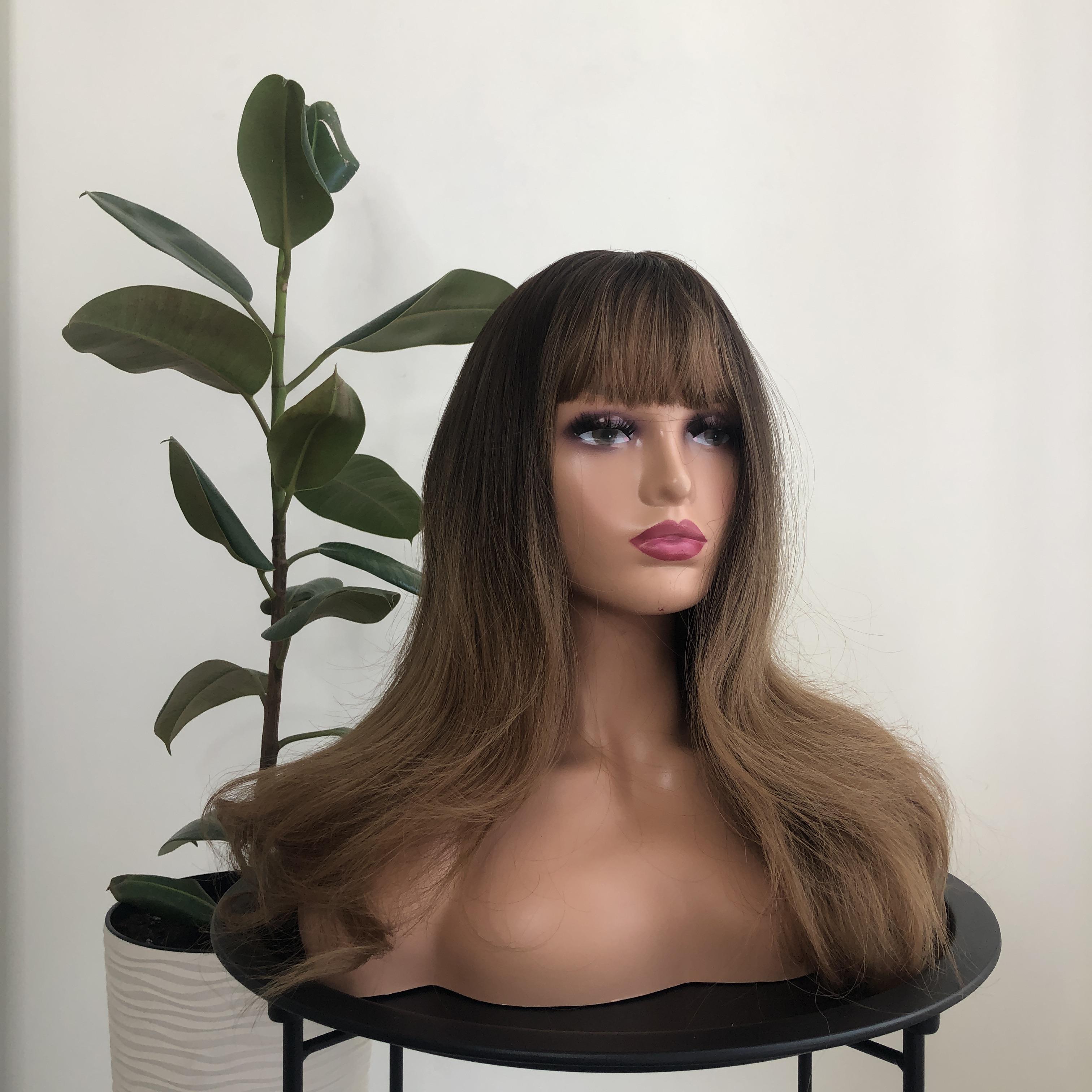 ᐉ Парик KITTO HAIR волнистый с челкой 55 см Русый (2955) • Купить в ...