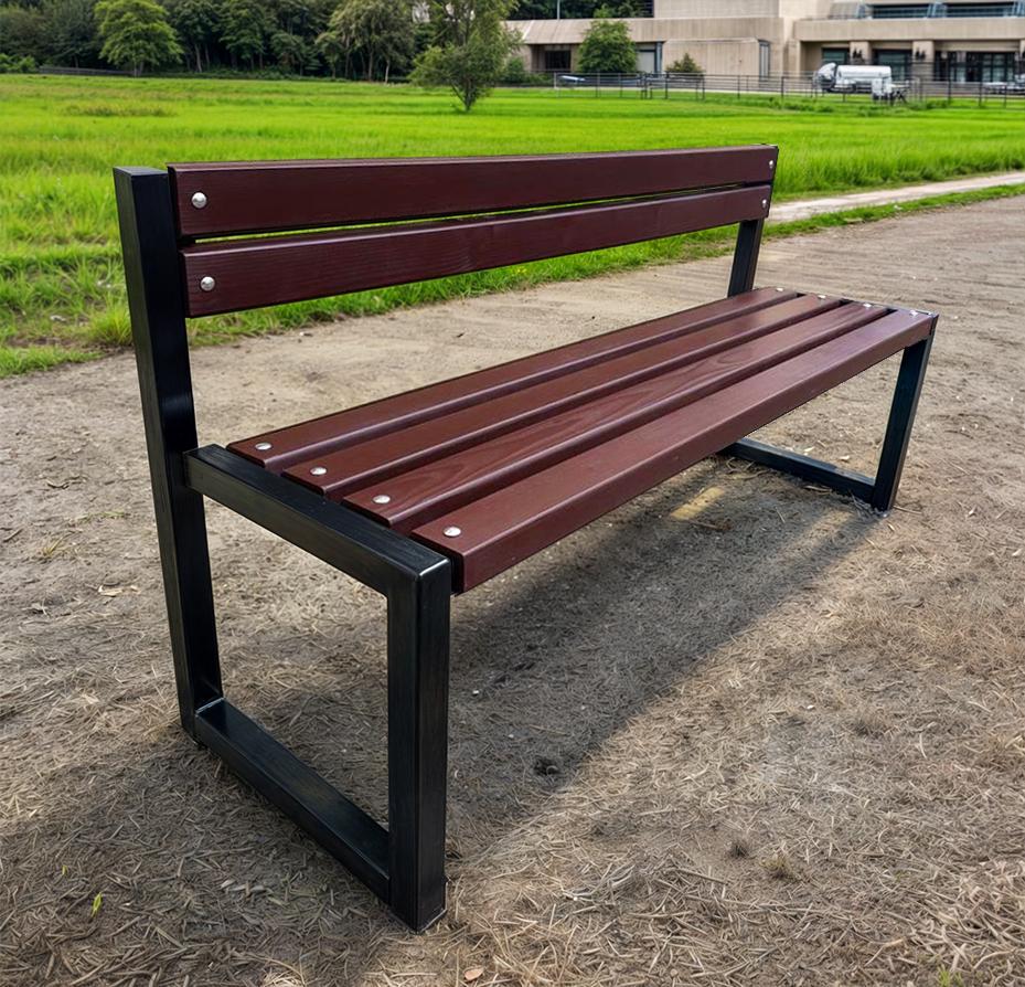 Скамейка садовая ТОБІ ШО Лофт Бенч со спинкой без подлокотников 1 м Каштан (25588900) - фото 1 Скамейка садовая ТОБІ ШО Лофт Бенч со спинкой без подлокотников 1 м Каштан (25588900) - фото 1