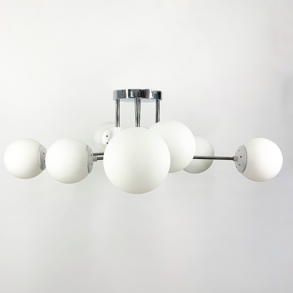 Люстра потолочная Lighthouse LF-17376/8 CR/WT/WT Хром/Белый