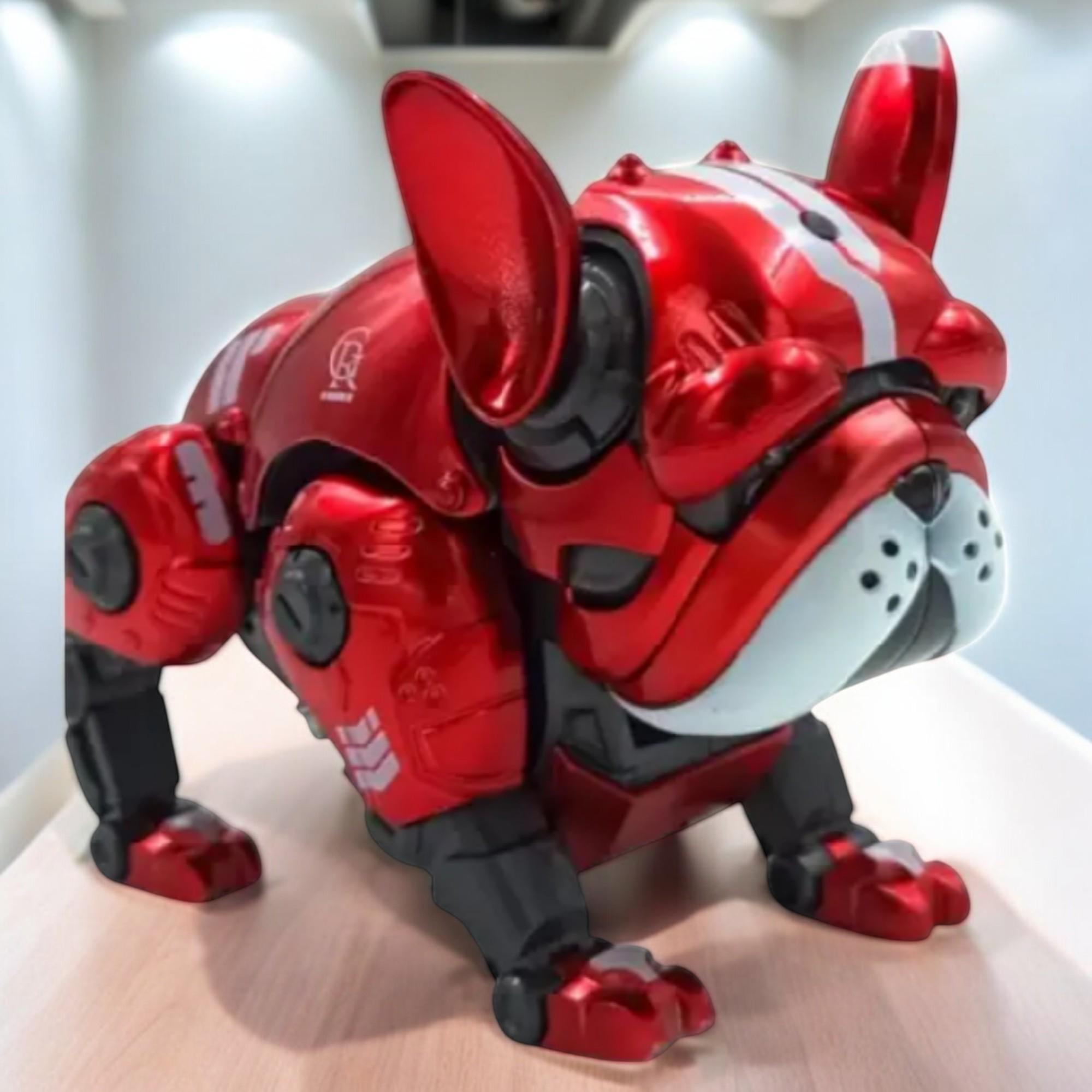 Інтерактивний песик MIC Dou Beast Dog Бульдог підставка під телефон звукові/світлові ефекти Red (G_0783-363YRed) - фото 4 Інтерактивний песик MIC Dou Beast Dog Бульдог підставка під телефон звукові/світлові ефекти Red (G_0783-363YRed) - фото 4