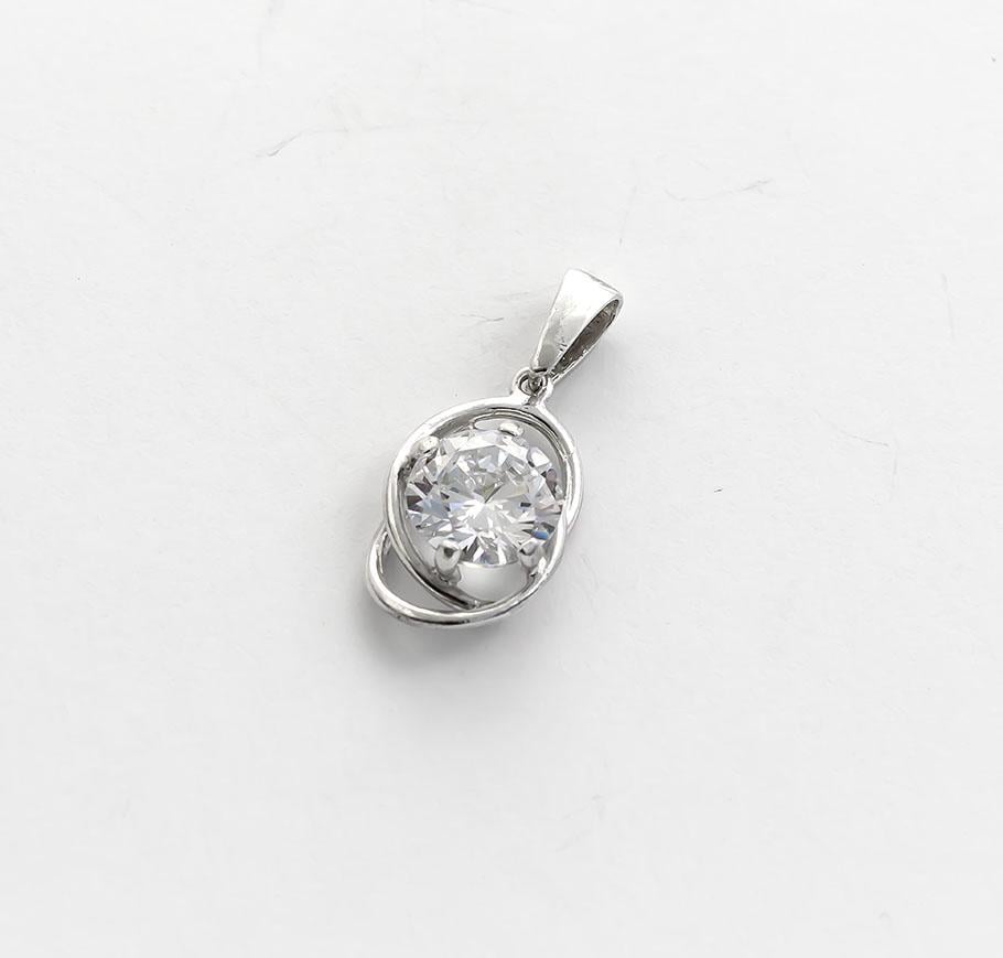 Кулон серебряный Maxi Silver 7975/1 с фианитом Белый (88771)