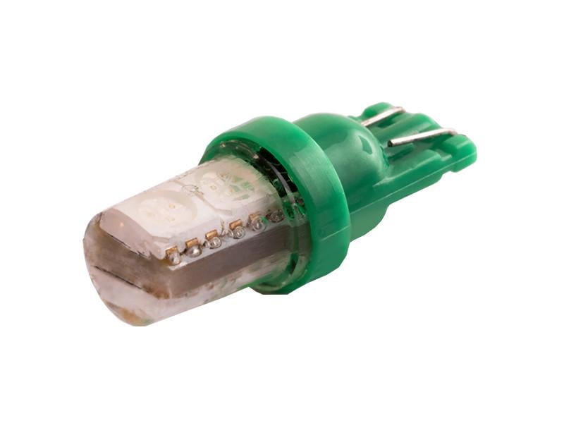 Автолампа светодиодная T10 W5W силикон 12 В SMD5050-4led Зеленый (1655)