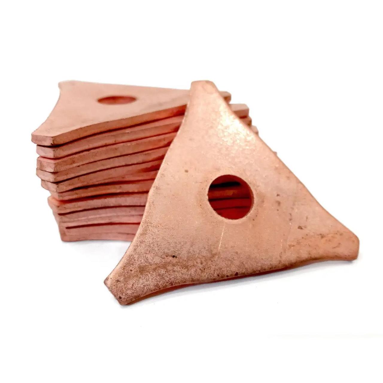 Шайбы для споттера треугольные медные 10 шт. (11637)