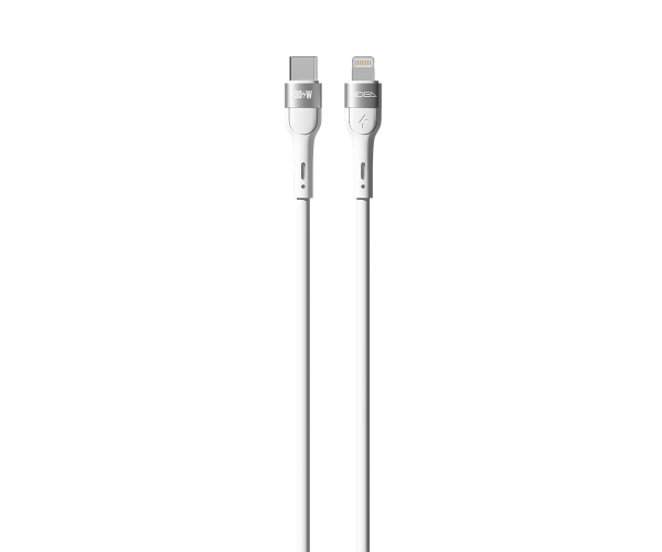 Кабель USB Ridea RC-XS51 X-Silicone 30W 3A Type-C to Lightning 1,2 м White