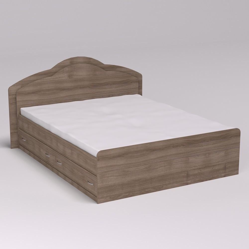 Ліжко Kontinent 1 Diana з шухлядами 1400х2000 мм Дуб Сонома Трюфель (27432263)