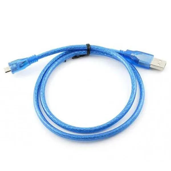 Кабель Gresso USB MicroUSB без ферритов 0,75 м Голубой (2000700002326)