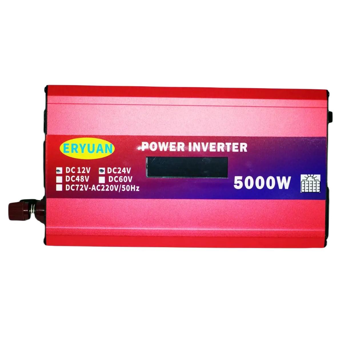 Преобразователь напряжения Eryuan 5000W DC/AC 12V-220V с вольтметром Red (3_05488) - фото 2