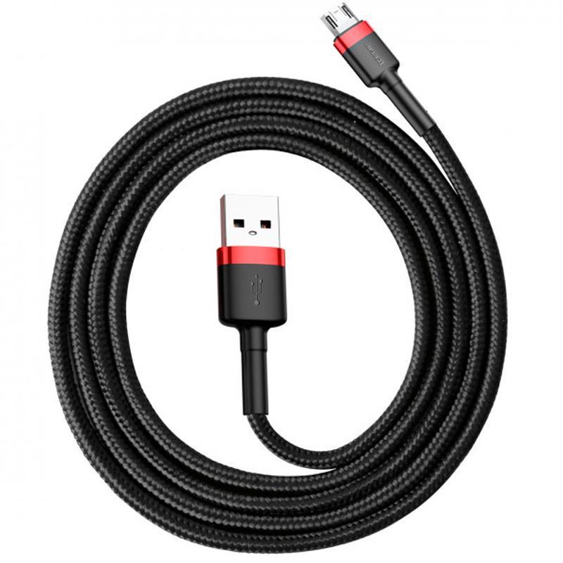 Кабель Baseus CAMKLF-B91 Cafule Cable USB to MicroUSB 2,4A 1 м Black/Red