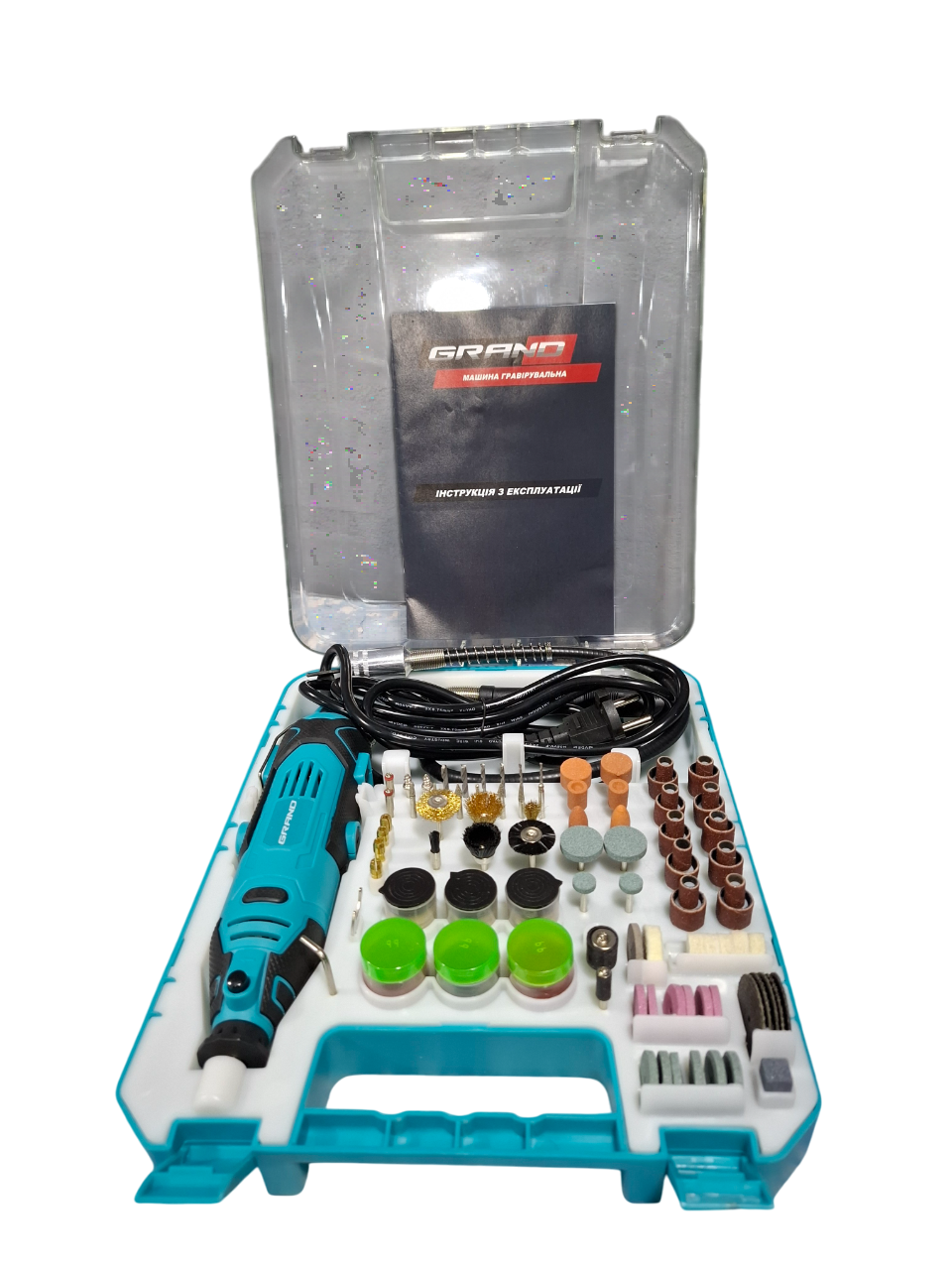 Гравер Grand МГ-670К/218 с гибким валом 218 насадок