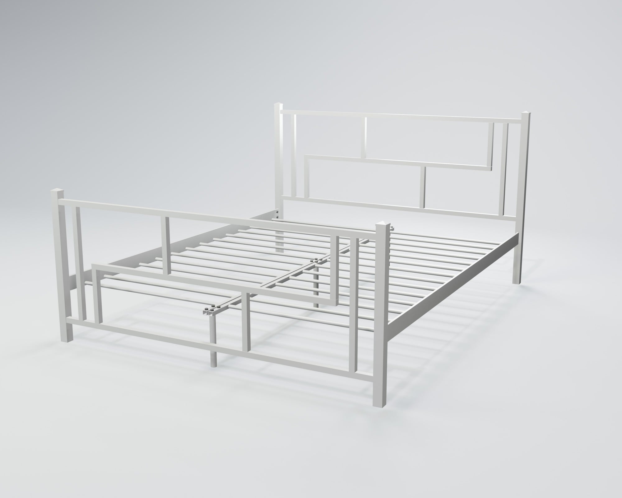 Кровать двуспальная BNB AmisDesign 120x200 см Белый (r2_ten_0090)