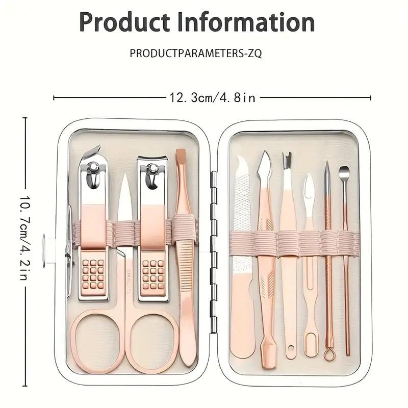 Набор для маникюра и педикюра ROSE GOLDEN из нержавеющей стали на 10 инструментов в чехле - фото 7 Набор для маникюра и педикюра ROSE GOLDEN из нержавеющей стали на 10 инструментов в чехле - фото 7