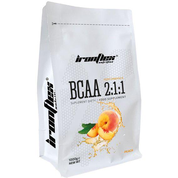 Аминокислота BCAA для спорта IronFlex BCAA Performance 2-1-1 1000 г 200 порций Peach