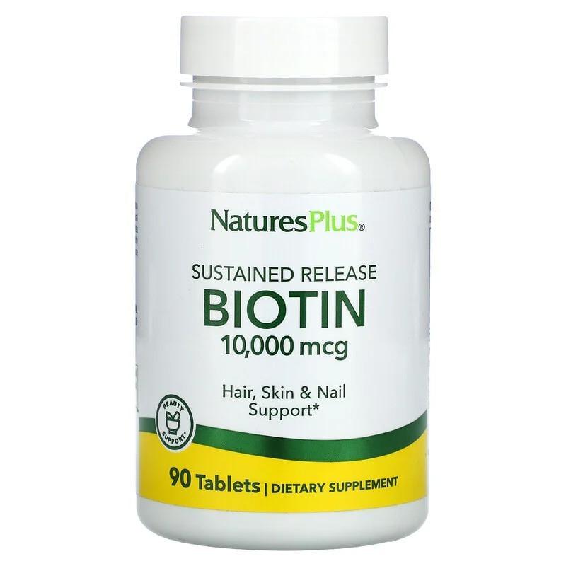 Биотин Nature's Plus Biotin 10000 мкг для роста волос 90 таблеток (1498363941)
