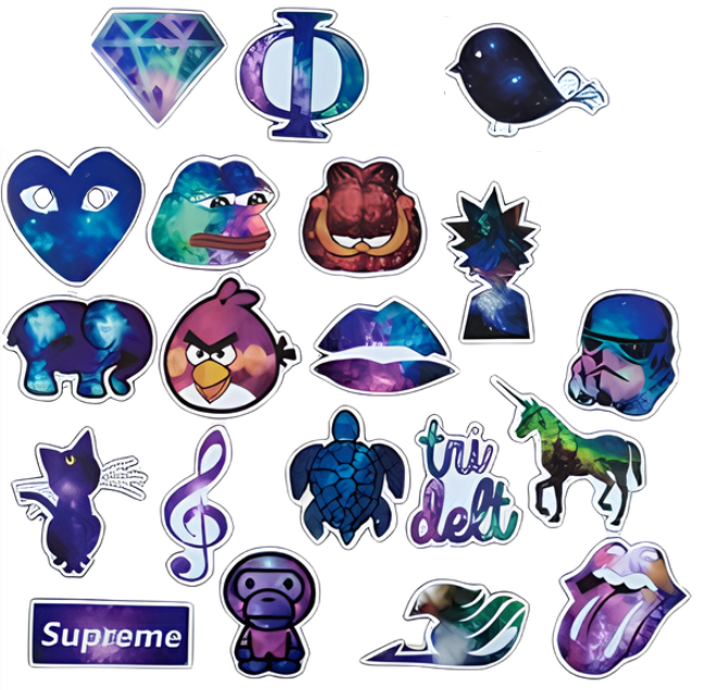 Набор наклеек Звездная мульти галактика для гаджета/телефона 20 шт. (10049)