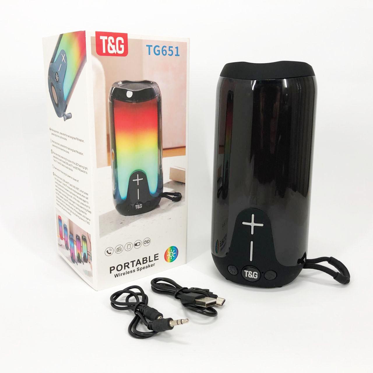 Колонка RGB аккумуляторная колонка для музыки Черный (TG651) - фото 2 Колонка RGB аккумуляторная колонка для музыки Черный (TG651) - фото 2