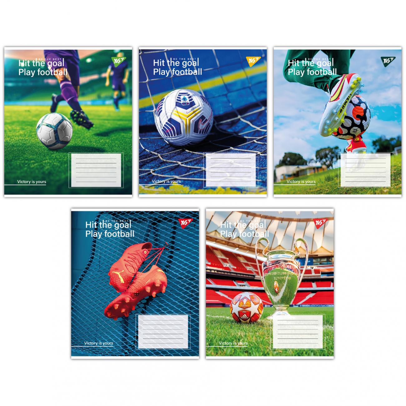 Зошити учнівські у лінійку YES Hit the goal 96 арк. 5 шт. в уп. (MTT-183110)