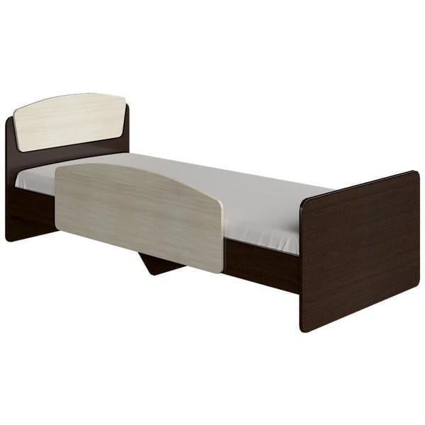 Кровать односпальная Еверест с бортиком Астория-2 сплошной щит 80x190 см Венге/Дуб молочный (EVR-20004)