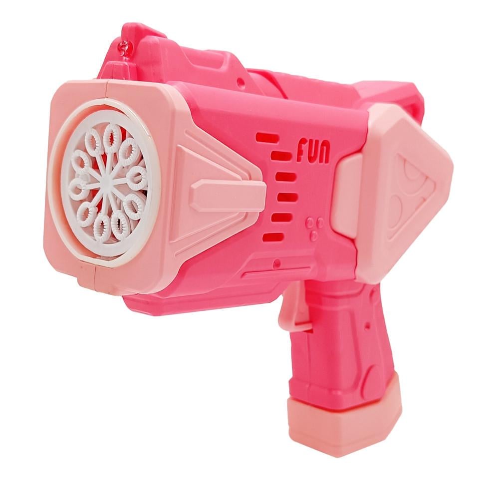 Дитячий генератор мильних бульбашок Пістолет 2238 зі світлом Pink (RLT52930)