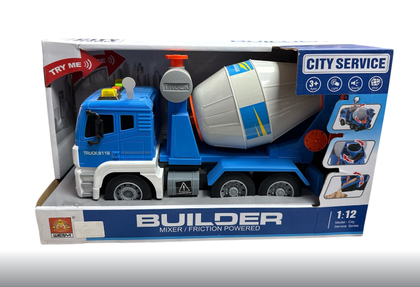 Іграшкова машинка-спецтехніка Бетонозмішувач для хлопчиків (811 В) Іграшкова машинка-спецтехніка Бетонозмішувач для хлопчиків (811 В)