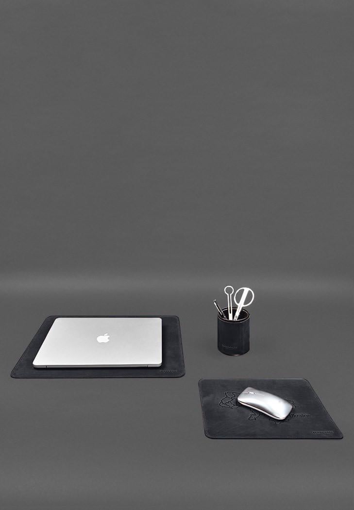 Набор настольный из натуральной кожи 5.0 с картой Украины Crazy Horse Синий (A-028353) - фото 8 Набор настольный из натуральной кожи 5.0 с картой Украины Crazy Horse Синий (A-028353) - фото 8